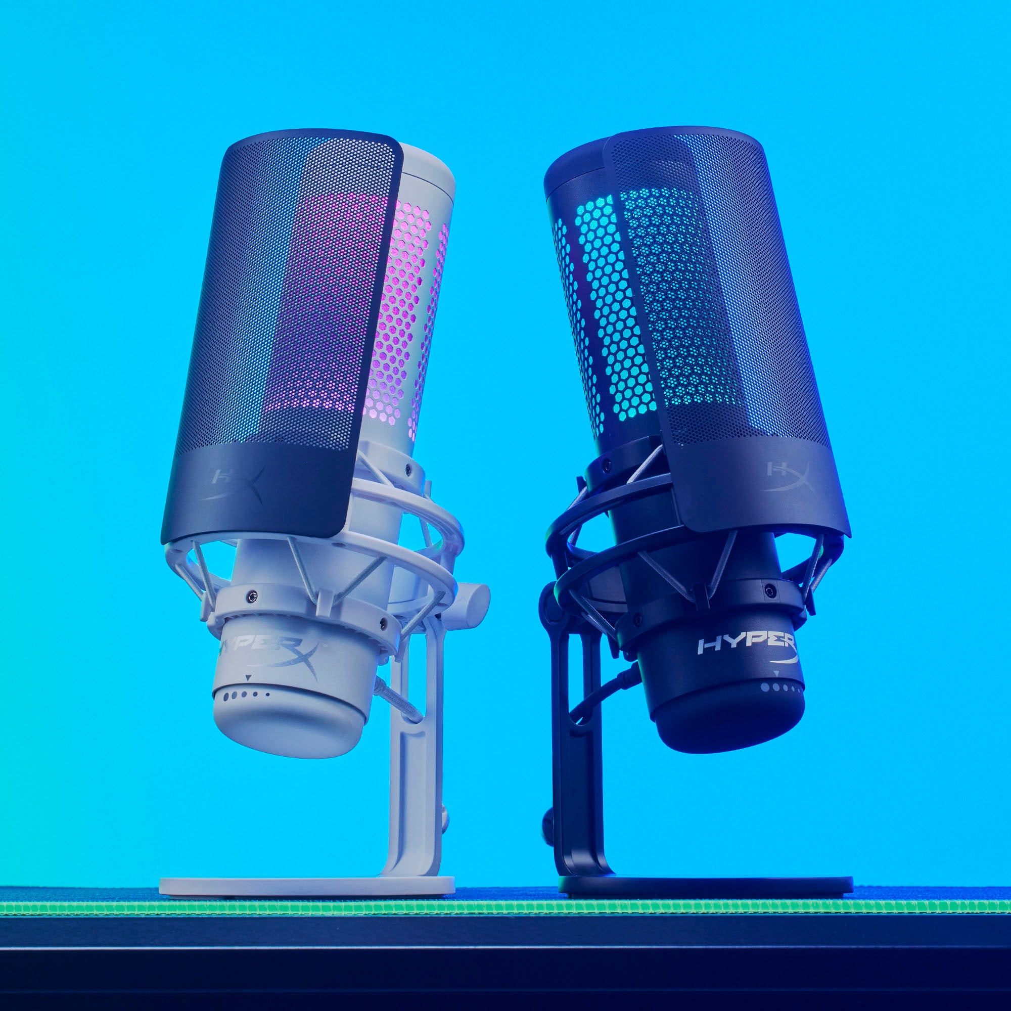 Microphones - for Gamers, Streamers and Creators Upgrade your audio with the HyperX range of microphones: USB or XLR connection and customizable RGB options. Designed for gaming, streaming and content creation