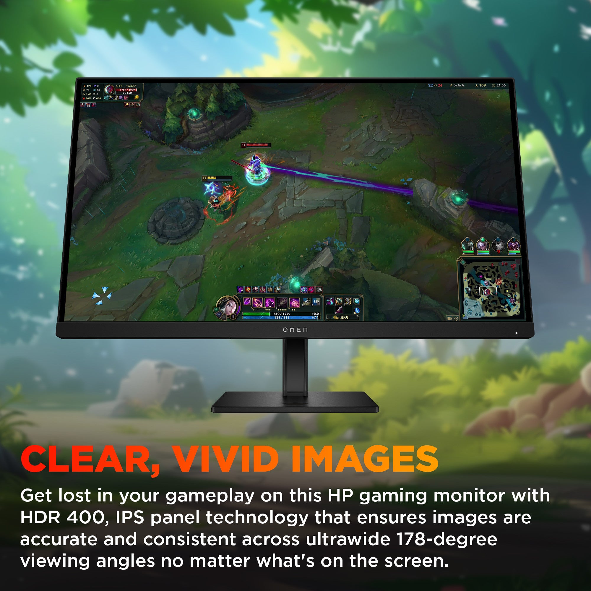 OMEN 27 inch QHD 180Hz Gaming Monitor - OMEN 27q G2 - 05