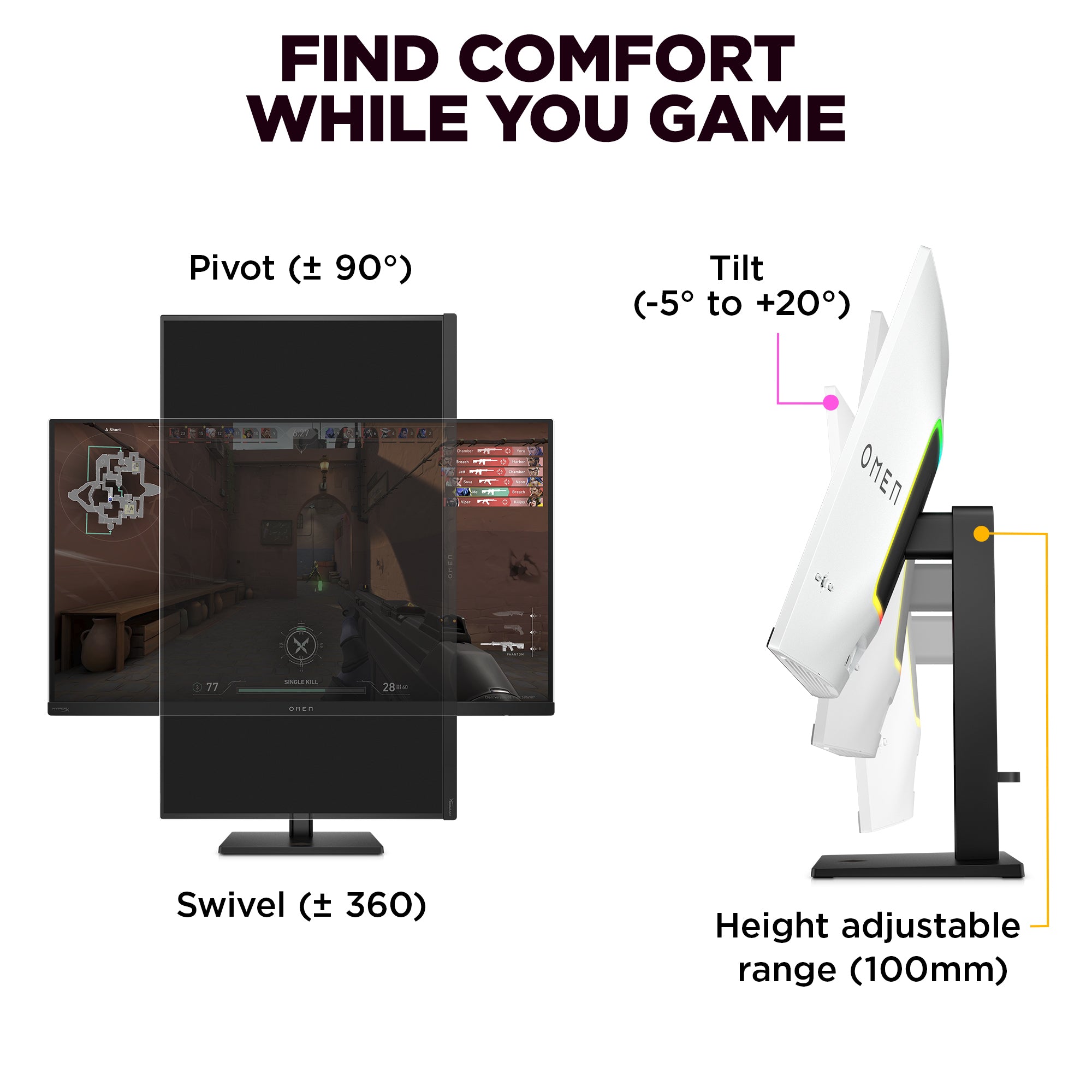 OMEN Transcend 31.5 inch UHD 240Hz OLED Gaming Monitor  - OMEN Transcend 32