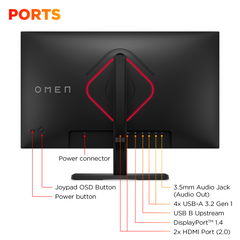 OMEN 24.5inch FHD 360Hz Gaming Monitor - OMEN 25 - 09