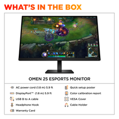 OMEN 24.5inch FHD 360Hz Gaming Monitor - OMEN 25 - 10