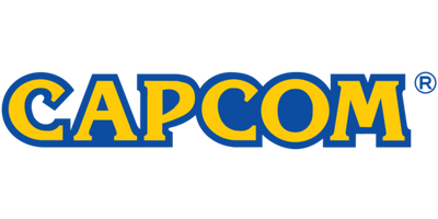 Capcom logo with blue and yellow text on a white background