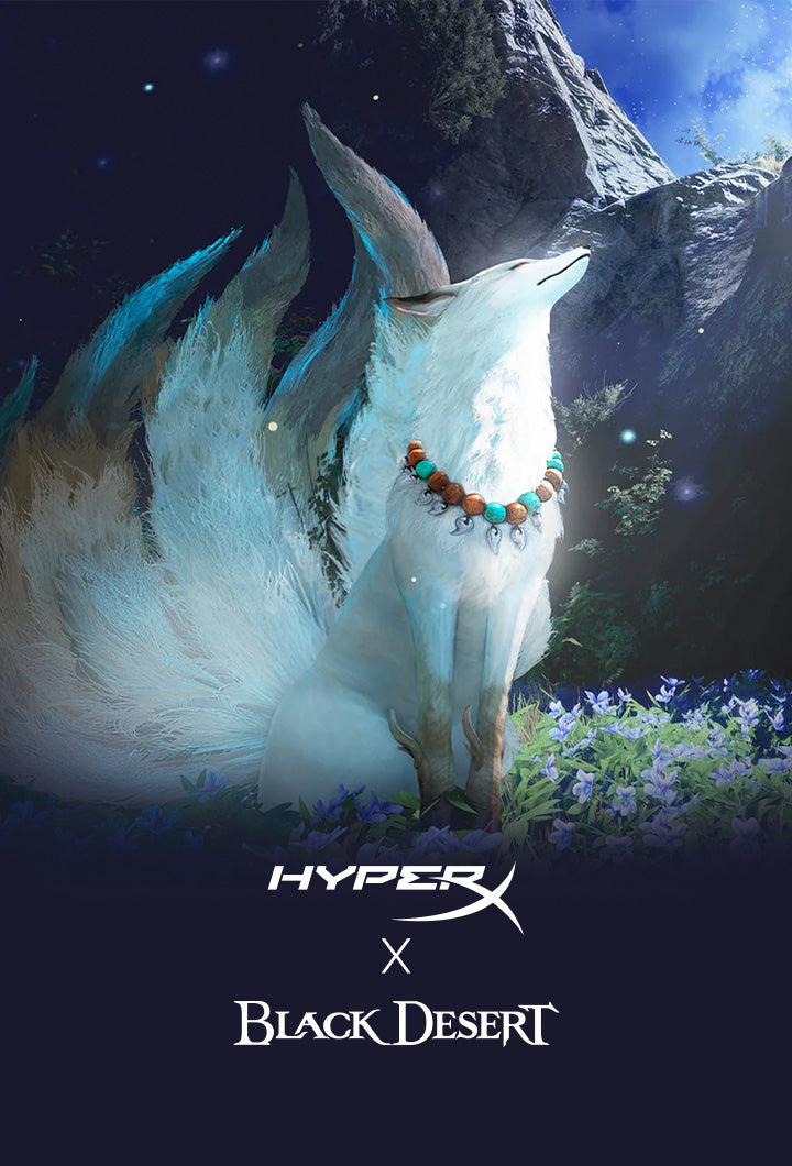 HyperX Black Desert Online Promotion Image Featuring The Nine Tailed Fox From the new land of the morning light expansion Mobile version