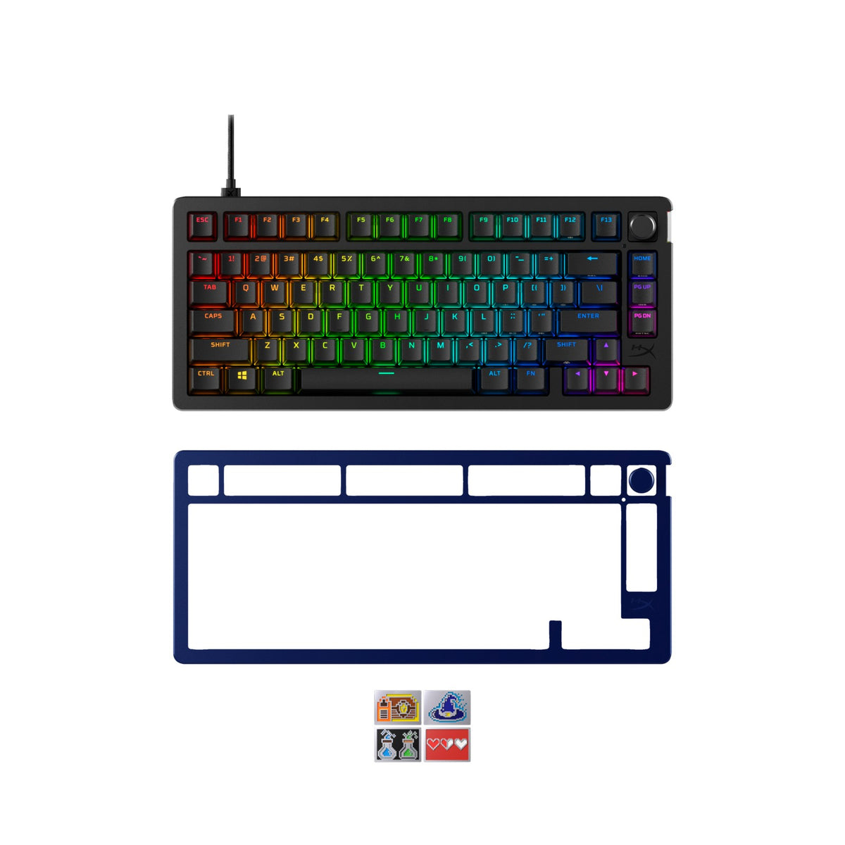 HyperX Bundle - Alloy Rise 75 + Top Plate + Badge Pack