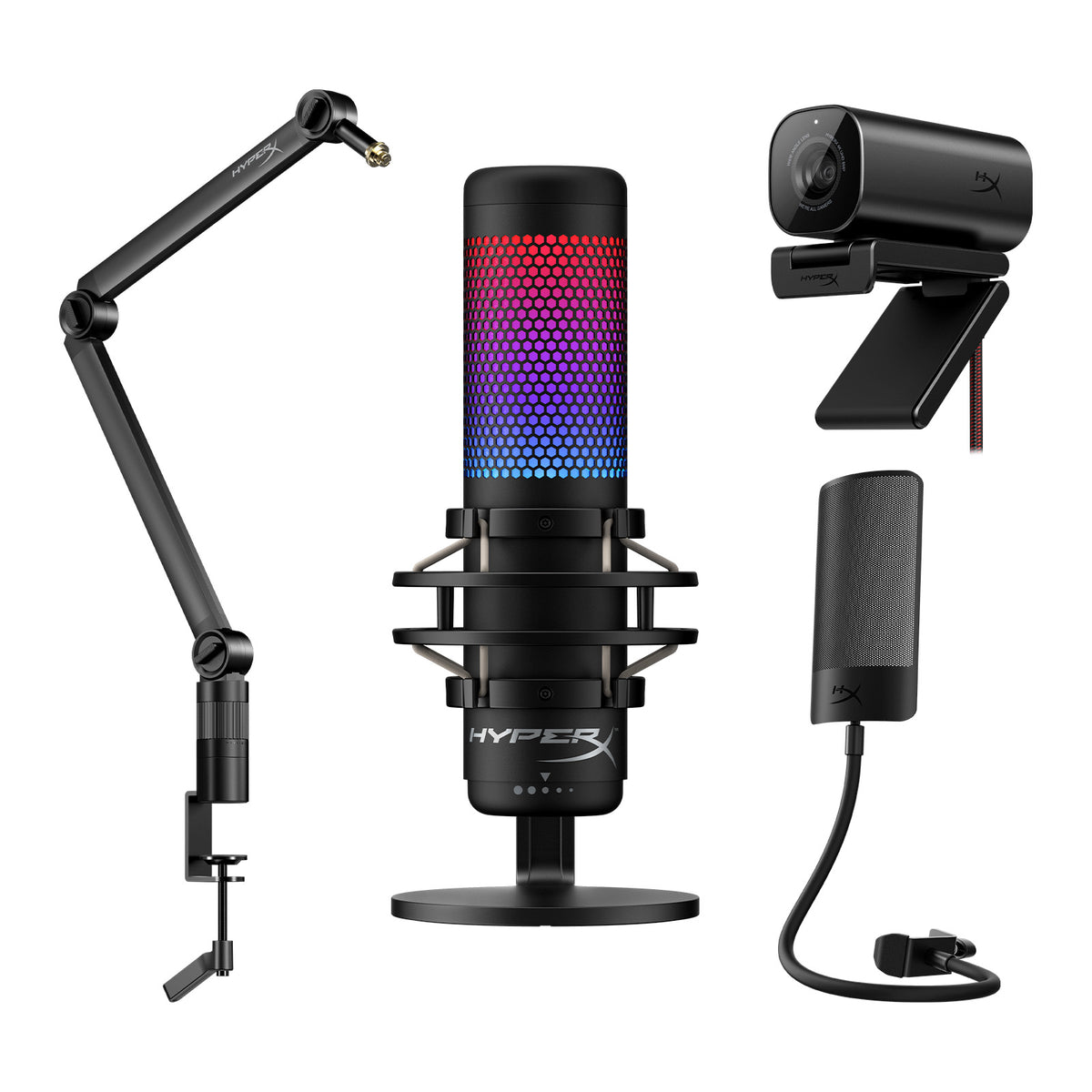 HyperX Bundle - QuadCast S + Caster + Vision S + Shield