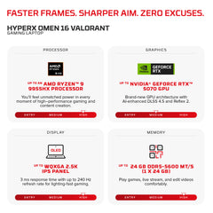HyperX OMEN 16 inch Gaming Laptop PC 16-ap1303na - 12