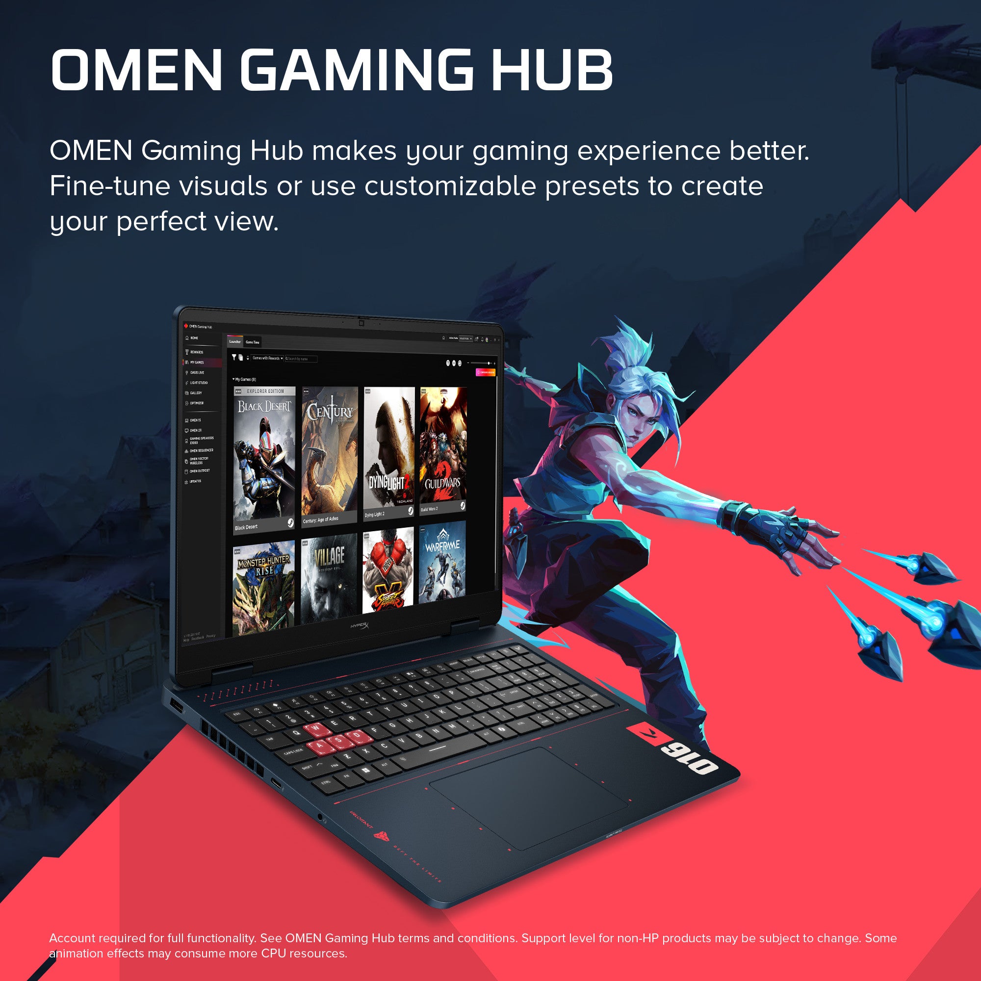HyperX OMEN 16 inch Gaming Laptop PC 16-ap1303na - 06