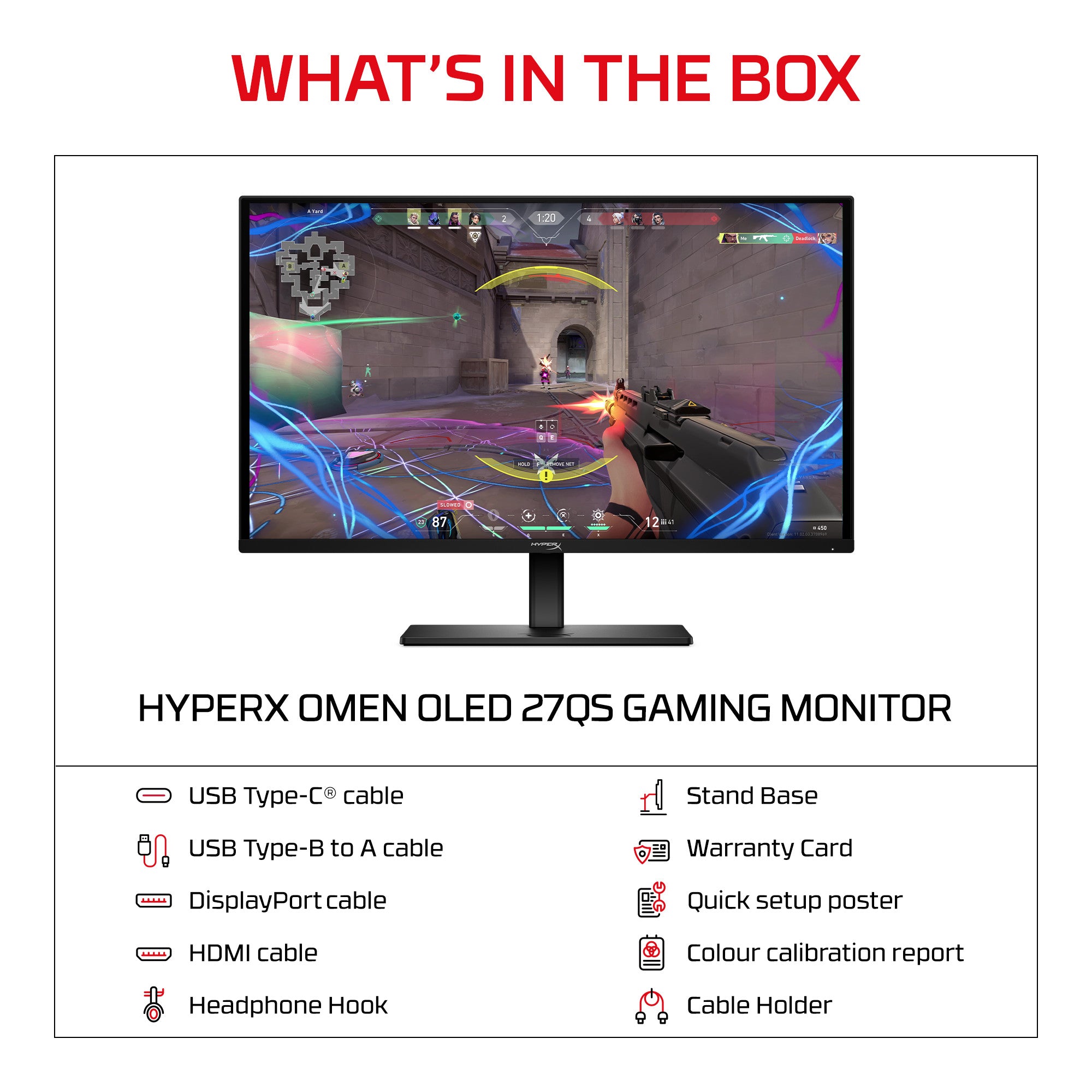 HyperX OMEN OLED 27 inch QHD 500Hz Gaming Monitor - OMEN OLED 27qs - 10