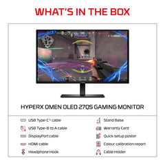 HyperX OMEN OLED 27 inch QHD 500Hz Gaming Monitor - OMEN OLED 27qs - 10