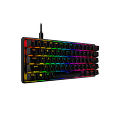 HyperX Alloy Origins 60 Gaming Mechanical Keyboard showing the front right side view featuring petite 60 form factor