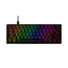 HyperX Alloy Origins 60 Gaming Mechanical Keyboard showing a front side view featuring petite 60 form factor