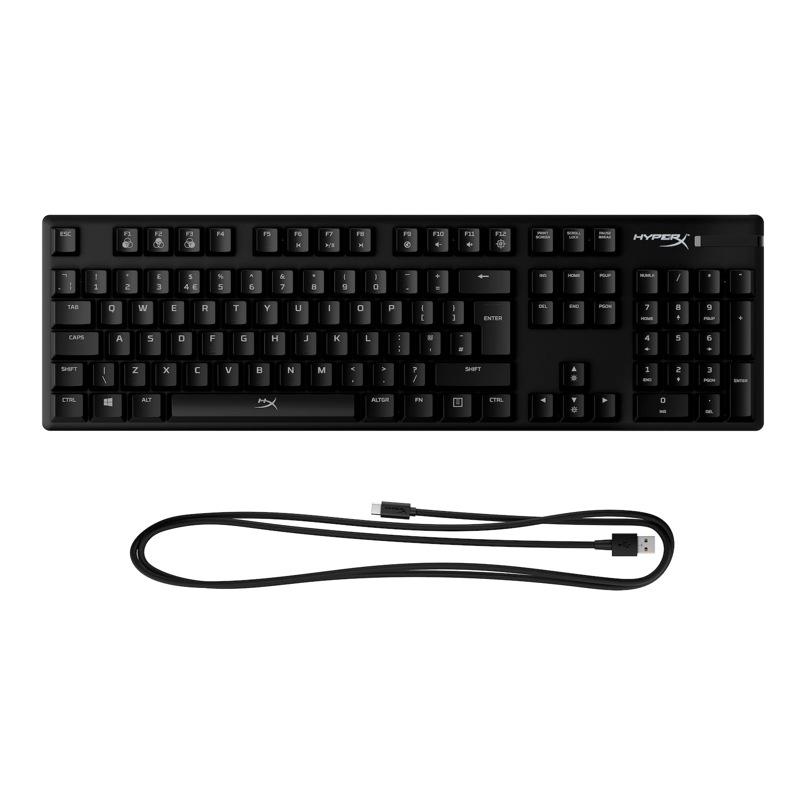 HyperX Alloy Origins mechanical gaming keyboard featuring detachable cable