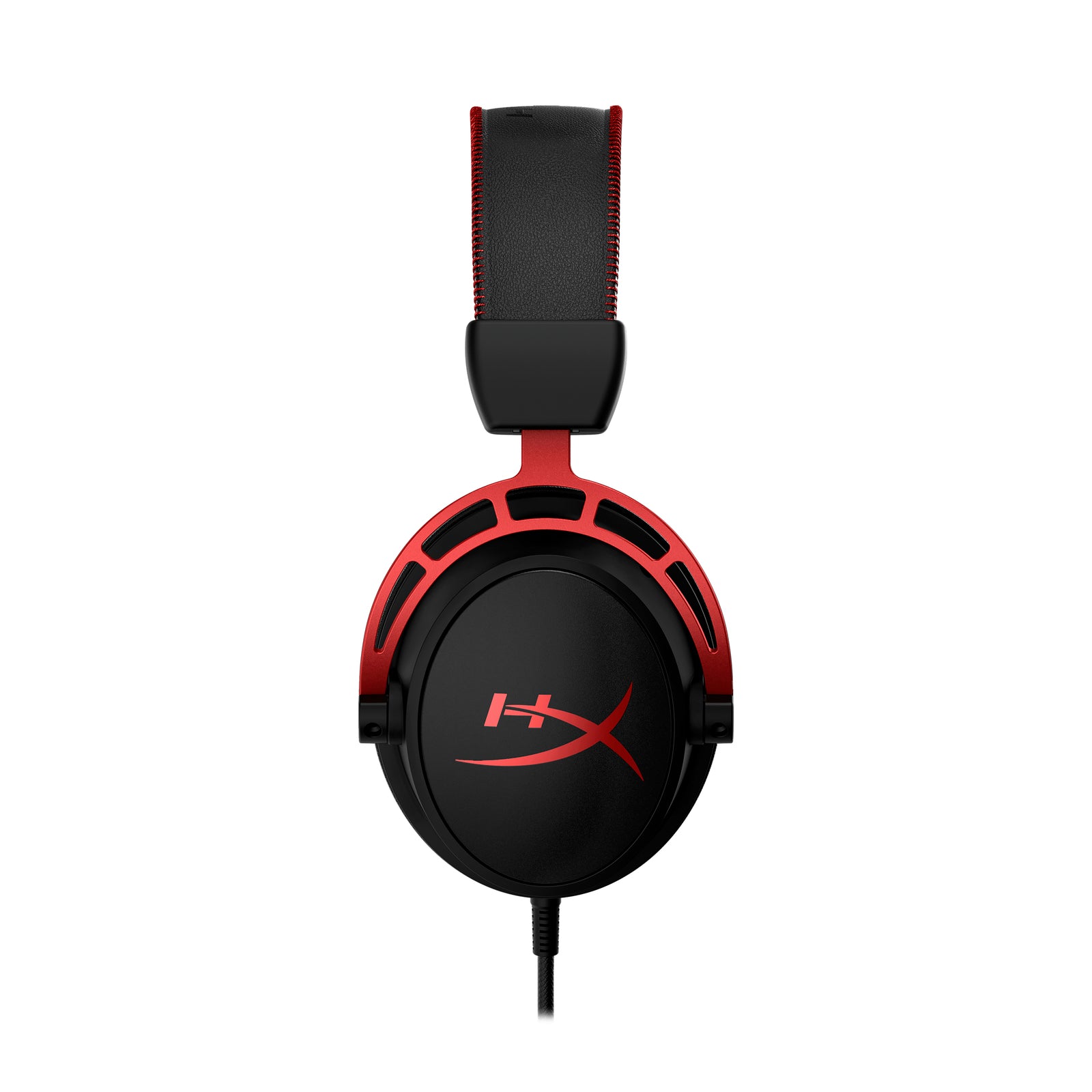 Left facing view of HyperX Cloud Alpha Red gaming headset