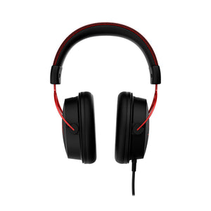 Front side view of HyperX Cloud Alpha Red gaming headset