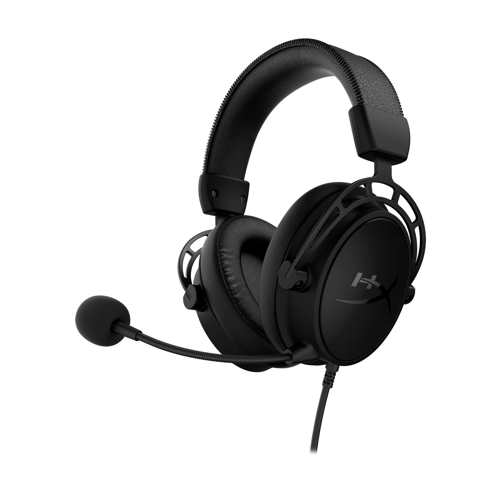 HyperX Cloud Alpha S Black Gaming headset Blue displaying the left hand side angle