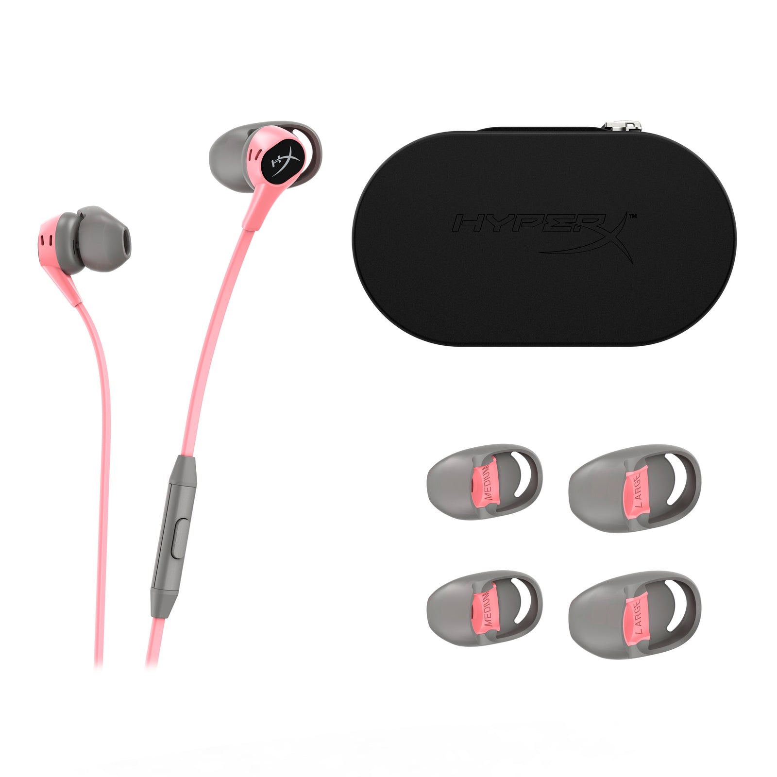 HyperX Cloud Earbuds (Pink-Gray) - 05