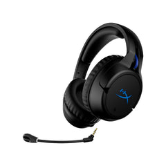 Cloud Flight PS5/PS4 wireless gaming headset displaying the front left hand side featuring the detached noise cancelling microphone