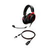HyperX Cloud III Red Gaming Headset Accessories Including Detachable Microphone and Cable