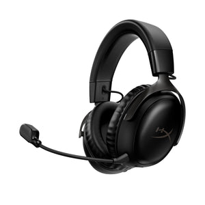 HyperX Cloud III Wireless Black Gaming Headset - main angled view pointing to the left side