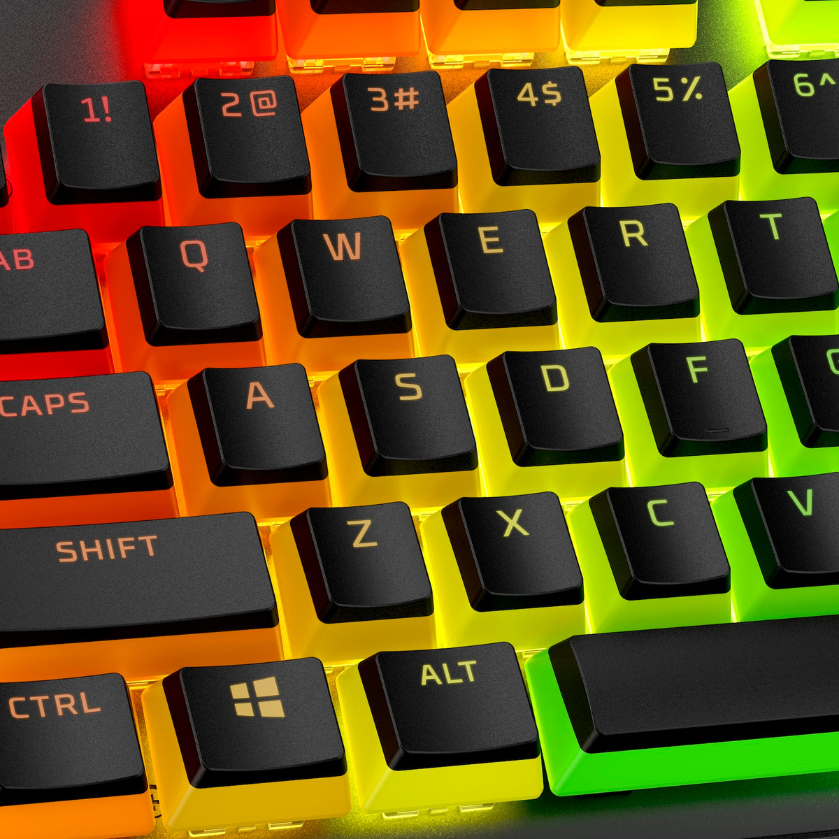 HyperX Pudding Keycaps 2 - Full Key Set - PBT - Black (US Layout) - 01