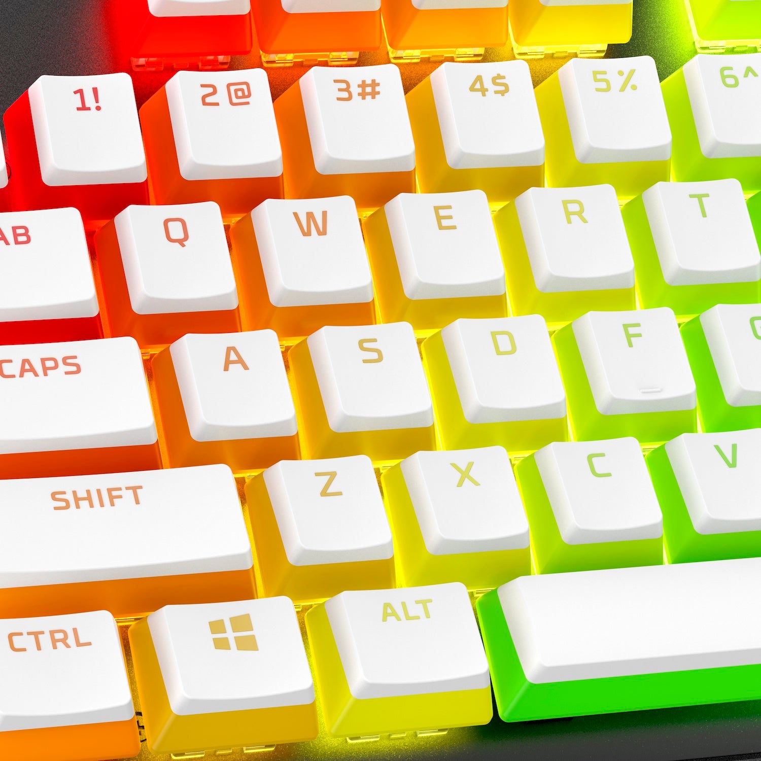 HyperX Pudding Keycaps 2 - Full Key Set - PBT - White (US Layout) - 01