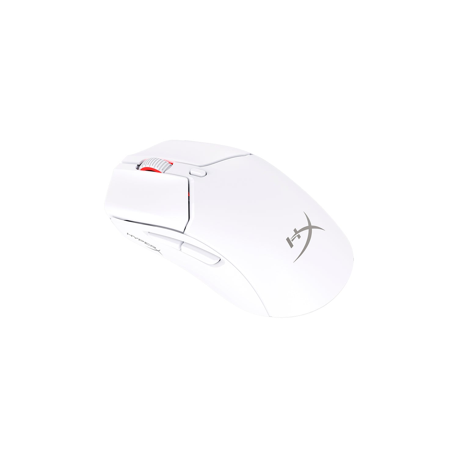 HyperX Pulsefire Haste 2 Mini Wireless White Gaming Mouse - angled view pointing to the left side