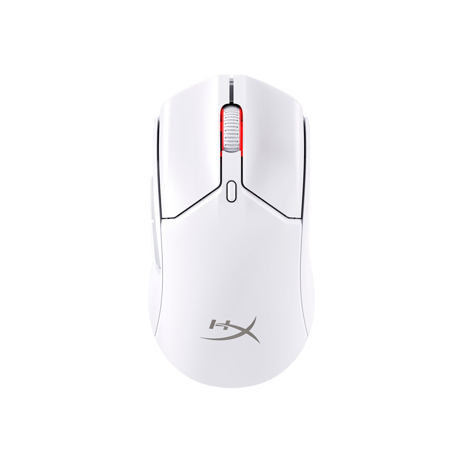 HyperX Pulsefire Haste 2 Mini Wireless White Gaming Mouse - main view from above