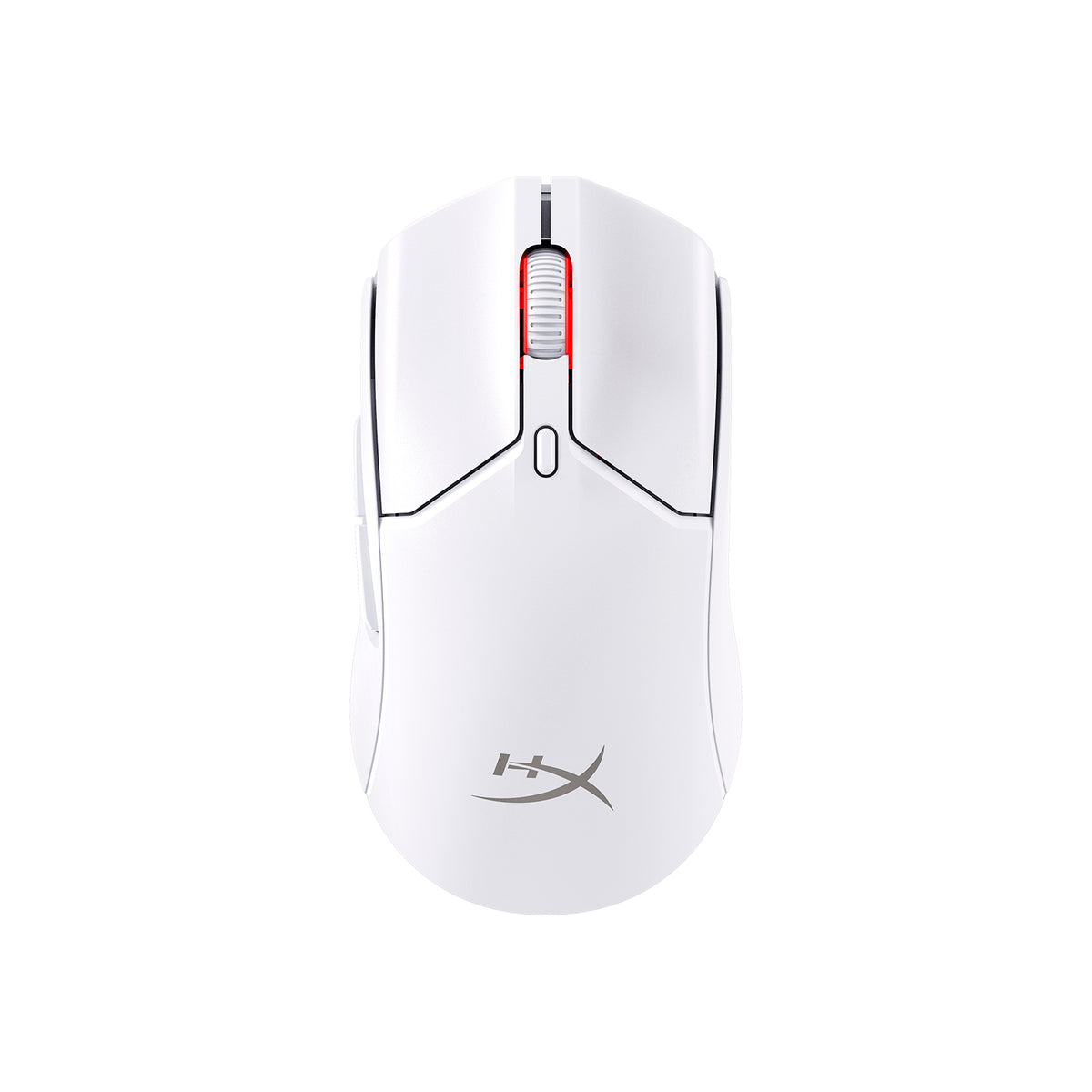 HyperX Pulsefire Haste 2 Mini Wireless White Gaming Mouse - main view from above