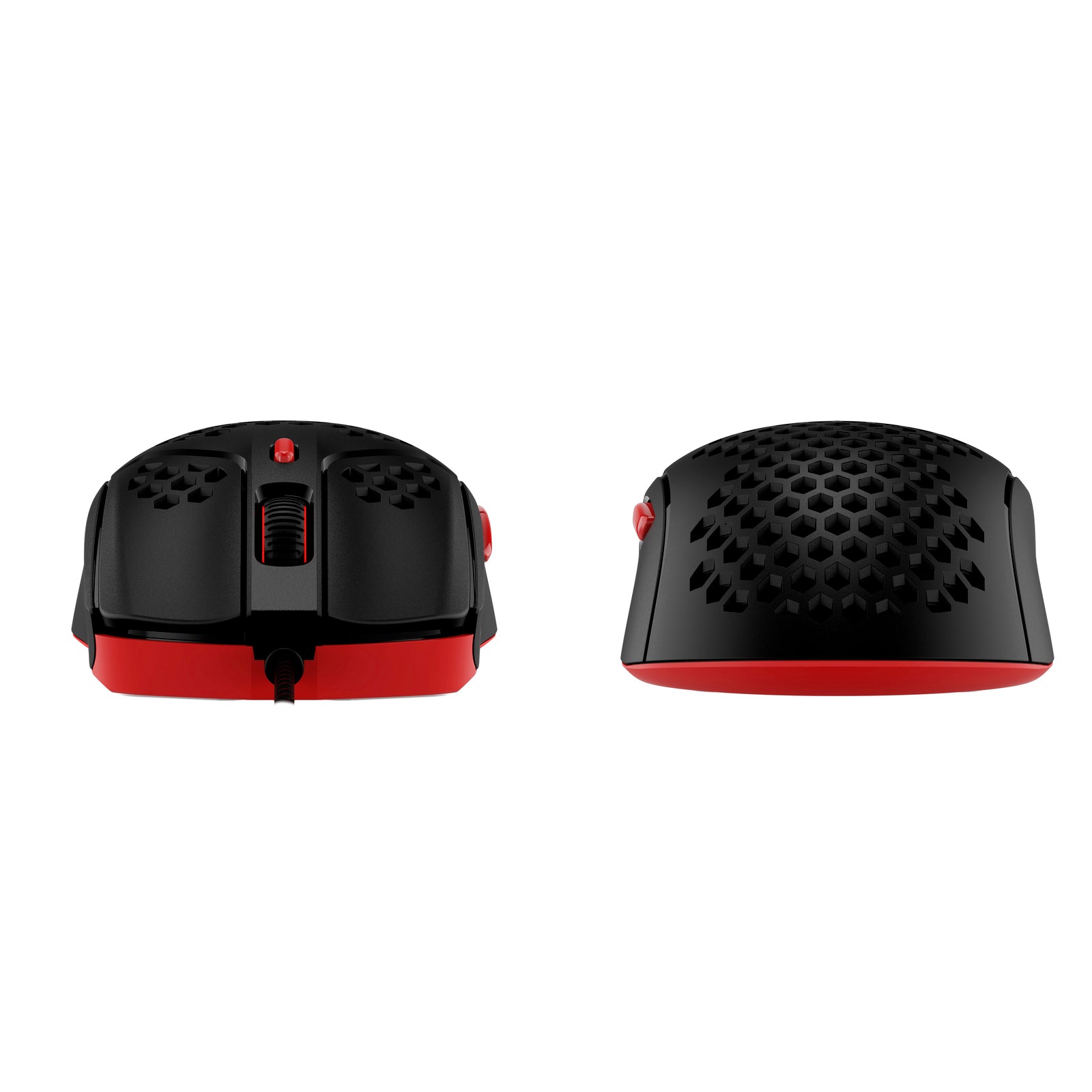 HyperX Pulsefire Haste Red-Black Gaming Mouse - front and back view