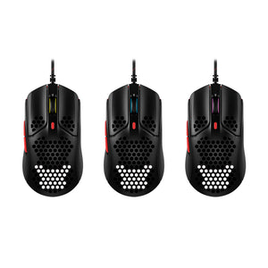 HyperX Pulsefire Haste Red-Black Gaming Mouse - view of RGB effects