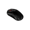 Pulsefire Haste wireless gaming mouse front facing view displaying hex shell design