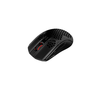 Back left facing view of Pulsefire Haste wireless gaming mouse displaying programmable buttons