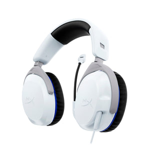 HyperX CloudX Stinger 2 White Gaming Headset for PlayStation - angled view pointing to the left