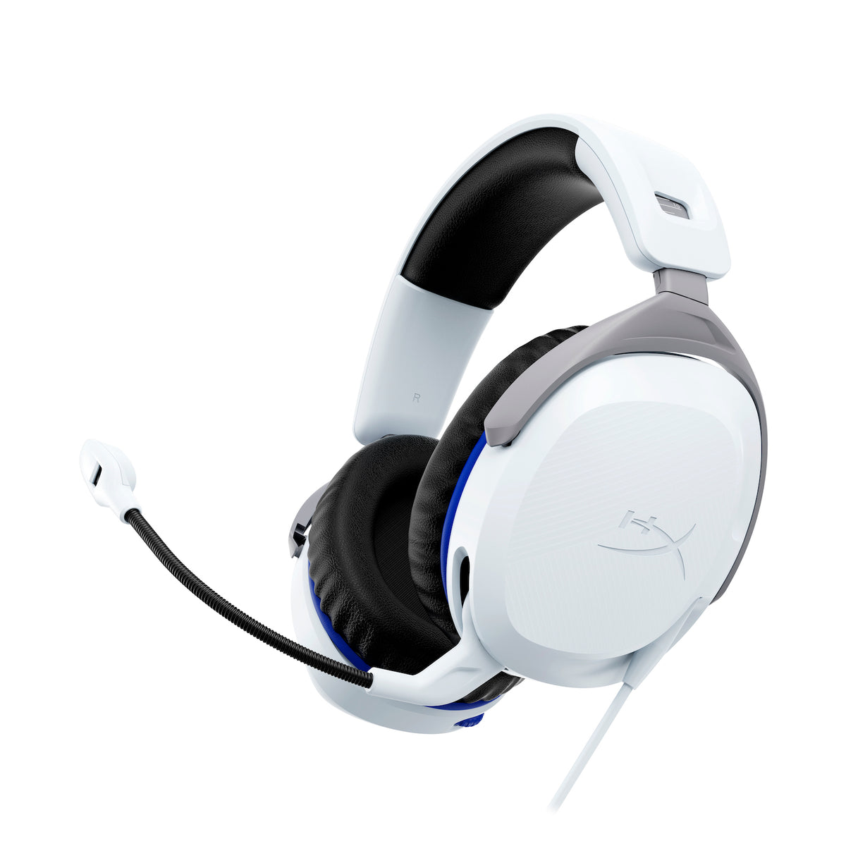 HyperX CloudX Stinger 2 White Gaming Headset for PlayStation - main view pointing to the left side
