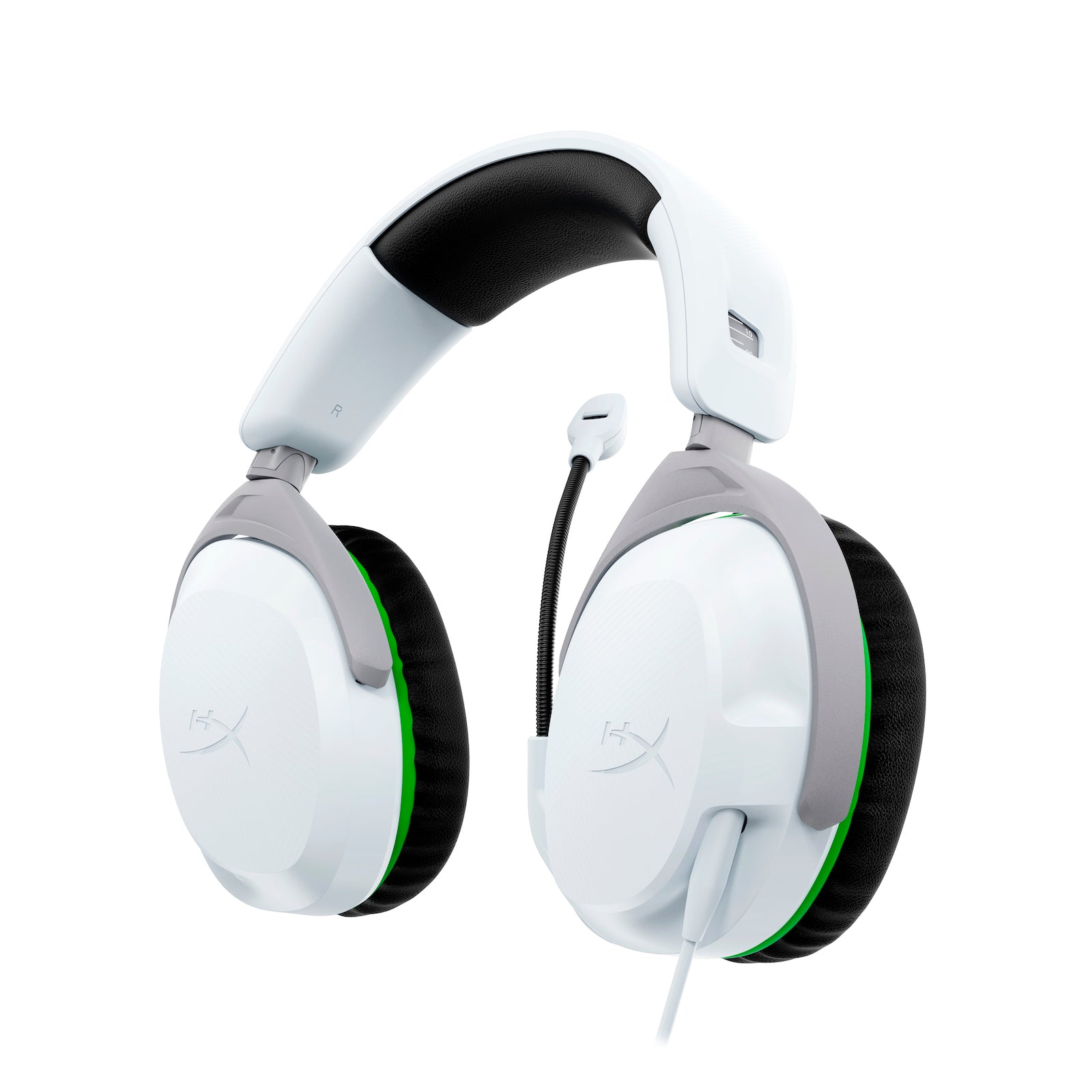 HyperX CloudX Stinger 2 White Gaming Headset for Xbox - angled view pointing to the left