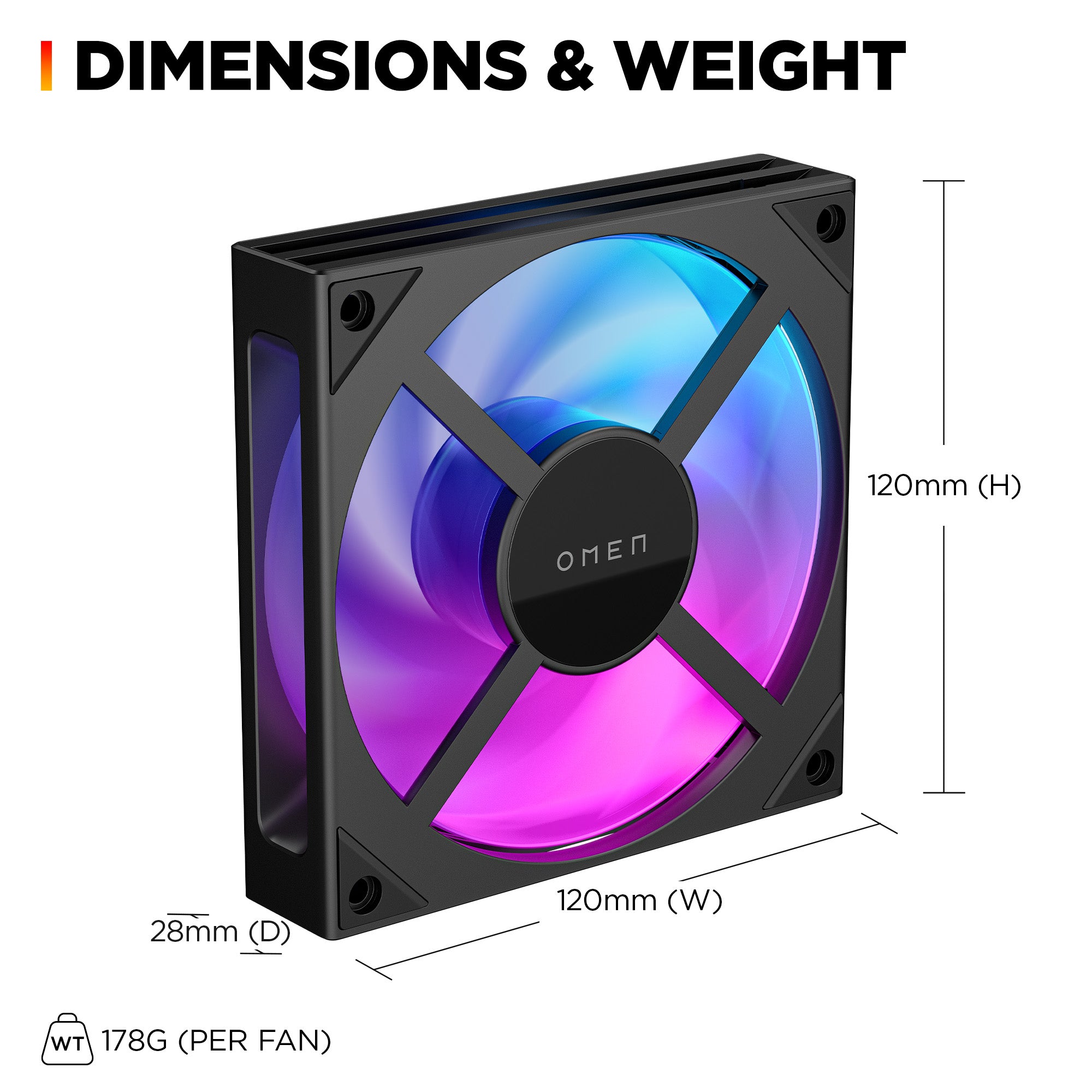 OMEN Modular 120mm Fan - Triple Pack Black - 04