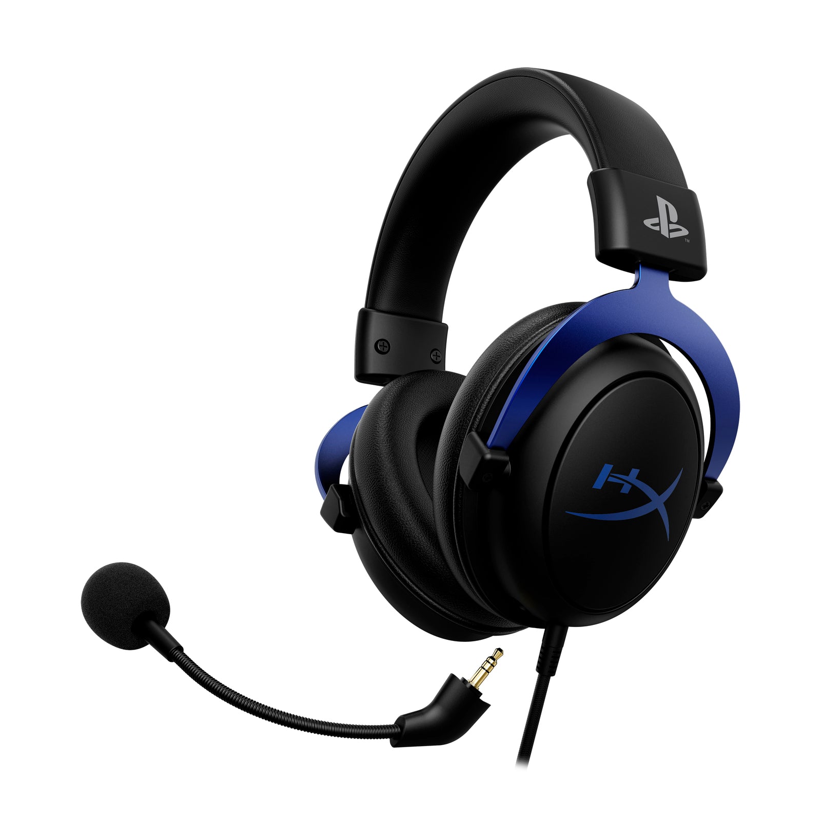 HyperX Cloud Blue Gaming Headset Showing Detachable Microphone
