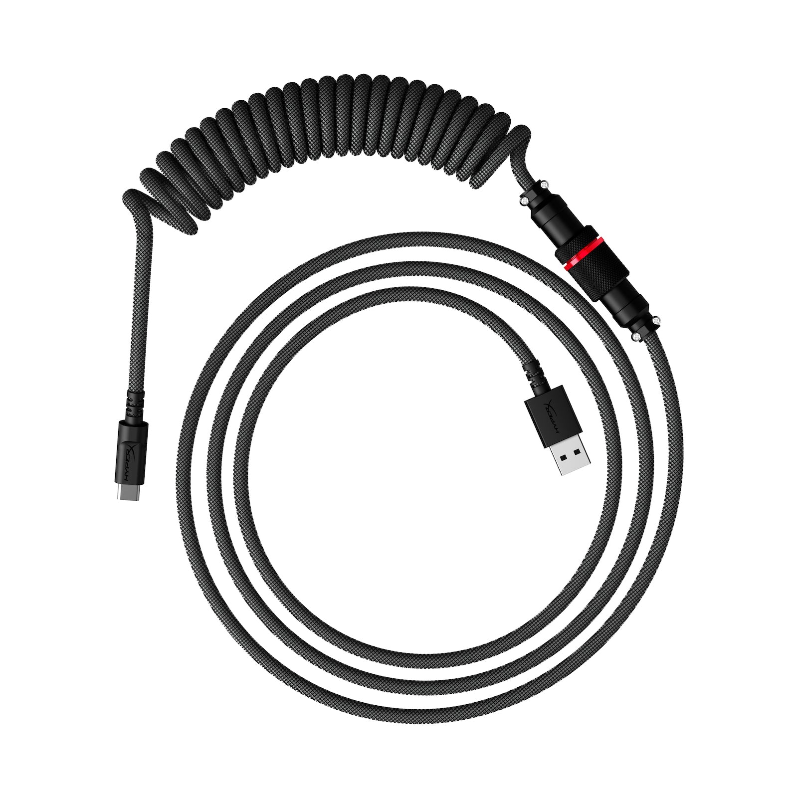 Main view of HyperX Coiled Cable in Gray and Black