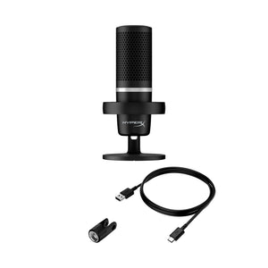 Accessories for the HyperX Duocast USB Microphone including cable