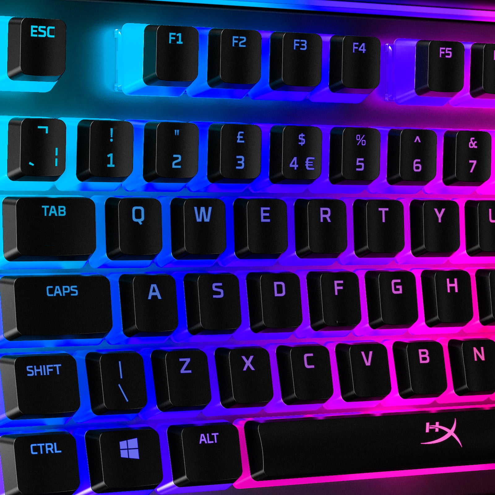 HyperX Pudding Keycaps ABS closeup view