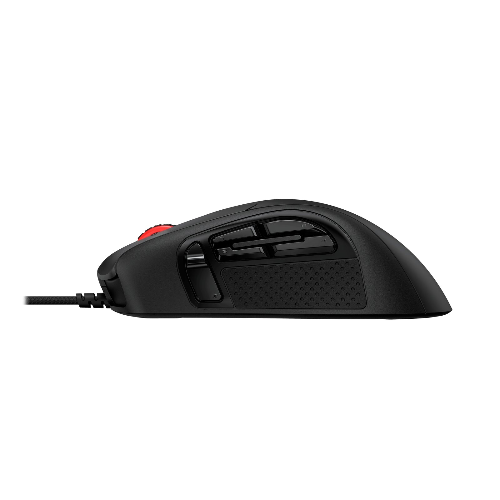 HyperX Pulsefire Raid Gaming Mouse Side View Highlighting Buttons