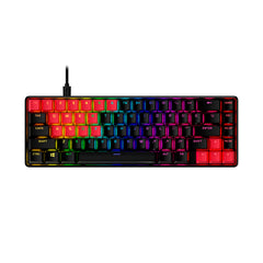 Front main view of HyperX rubber keycaps in red